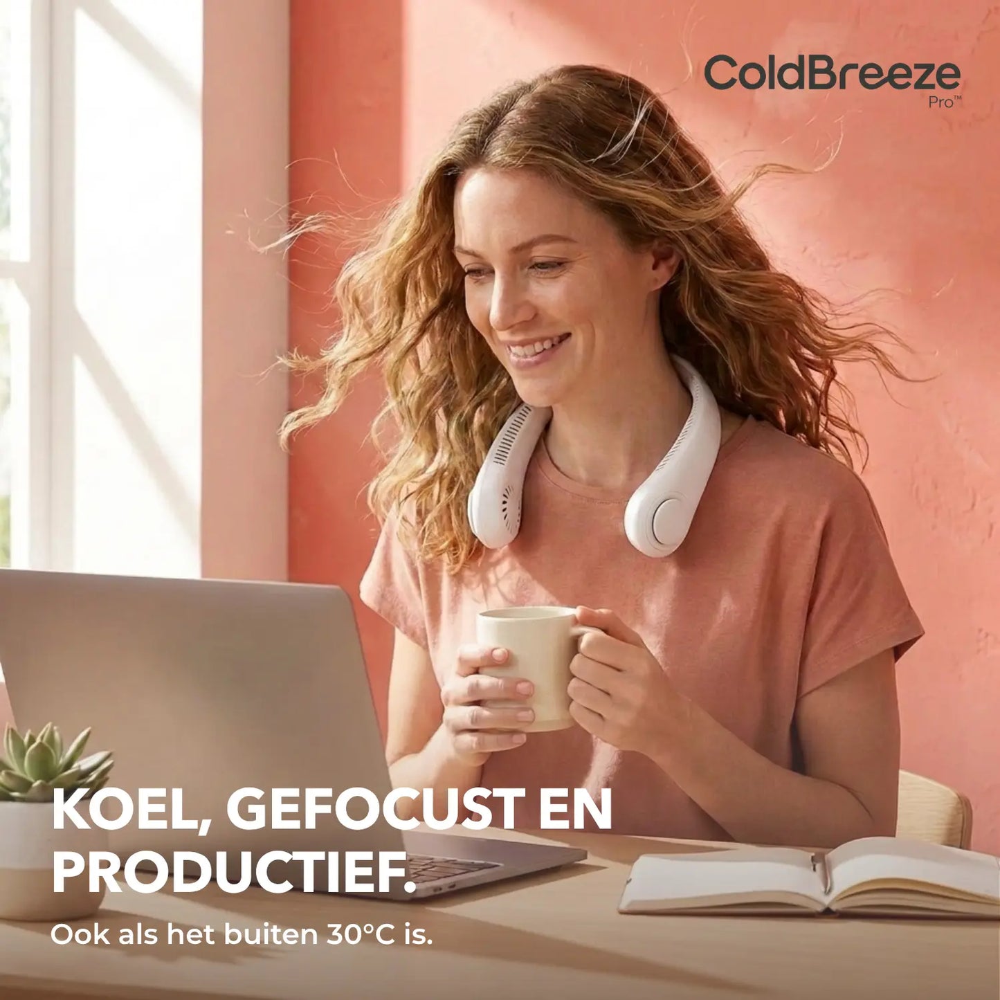 ColdBreeze Pro™ - De draagbare nekventilator die je de hele dag koel houdt