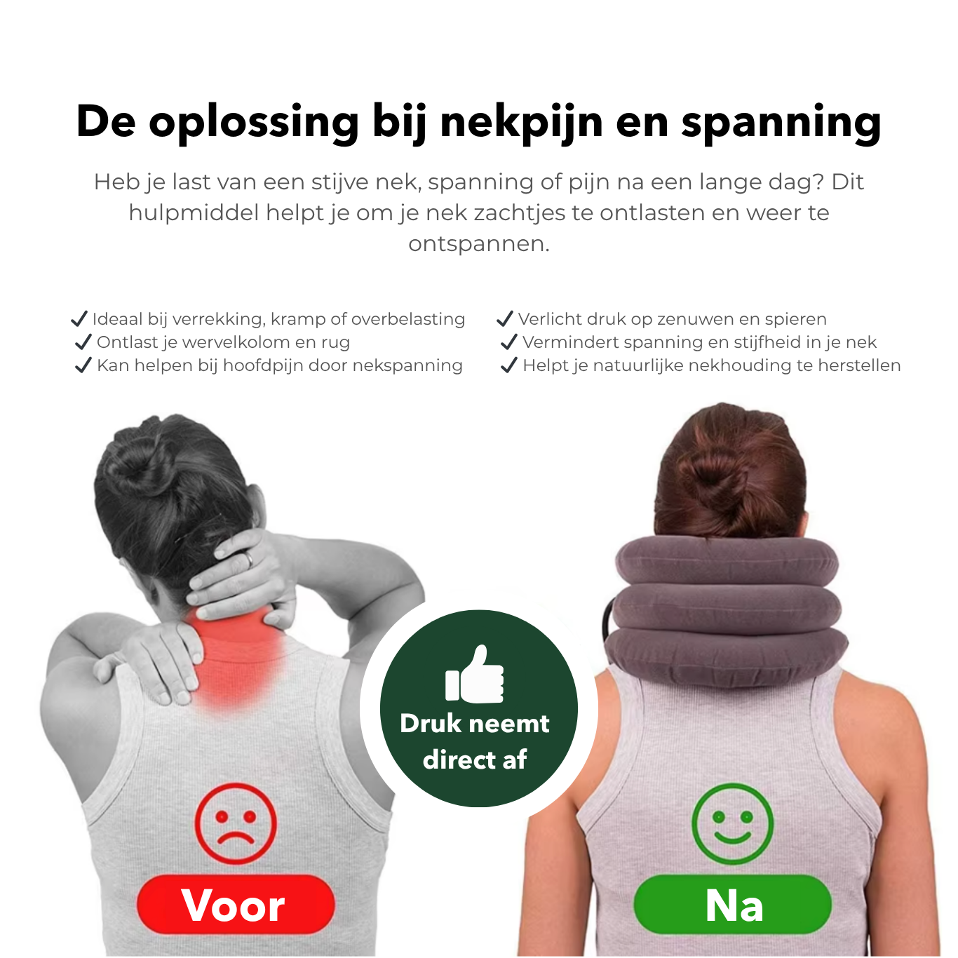 Anti-nekpijn kussen - Verlicht nekpijn en stijve schouders
