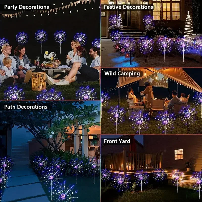 Magische Vuurwerk Tuinlampen (2-pack)