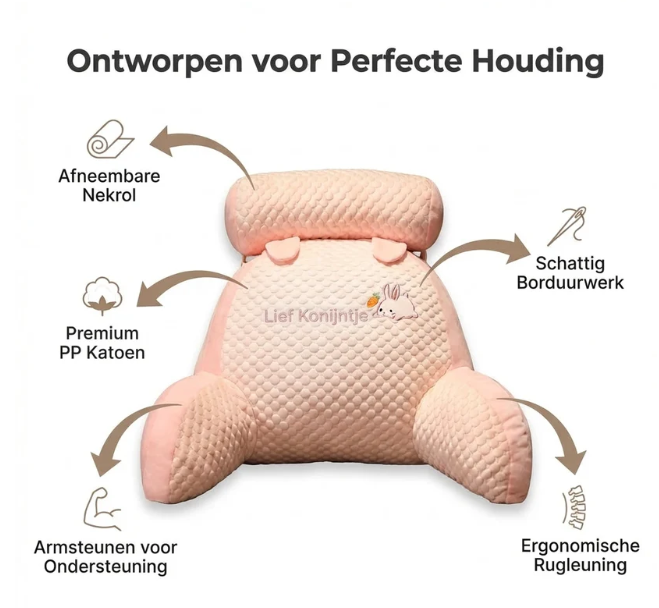 Loungy Kussen - Ergonomisch Design Verminder Rugpijn