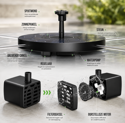 OaseFountain™ Solar Draadloze Fontein (1 + 1 Gratis)