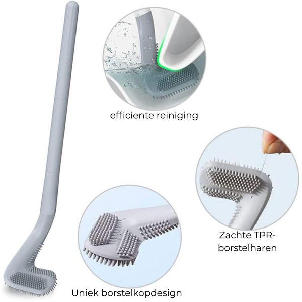 FlexClean - Flexibele Toiletborstel Met Houder