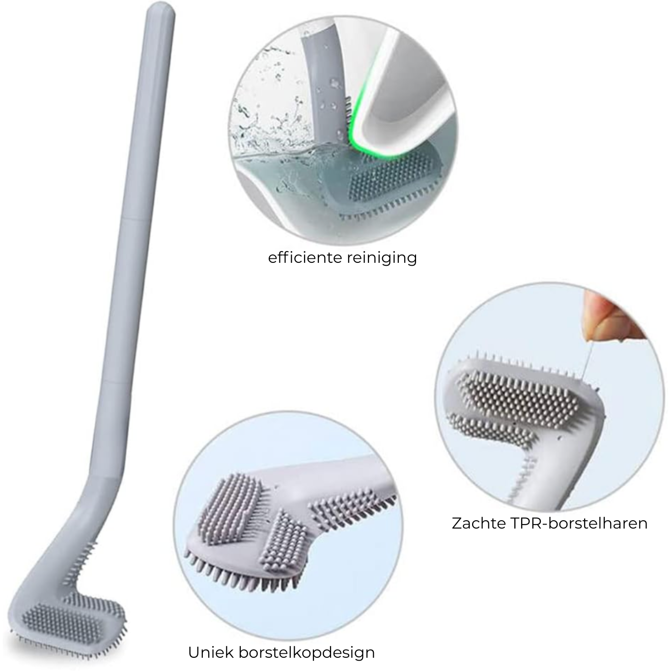 FlexClean - Flexibele Toiletborstel Met Houder